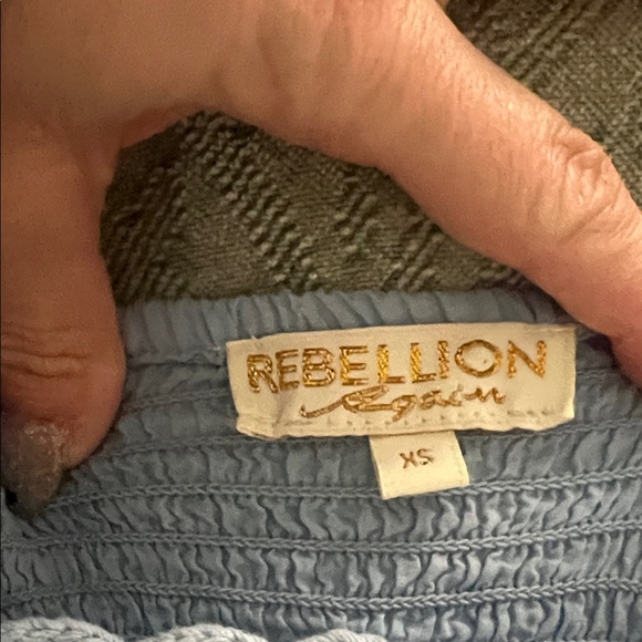 Sky Blue Crocheted Crop Top - Picture 2 of 3